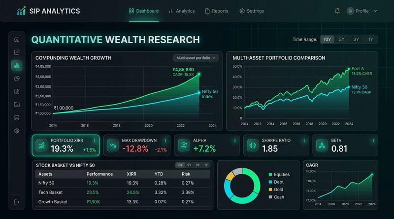 SIP Comparison Project — Institutional Wealth Analytics (2010–2026) Preview