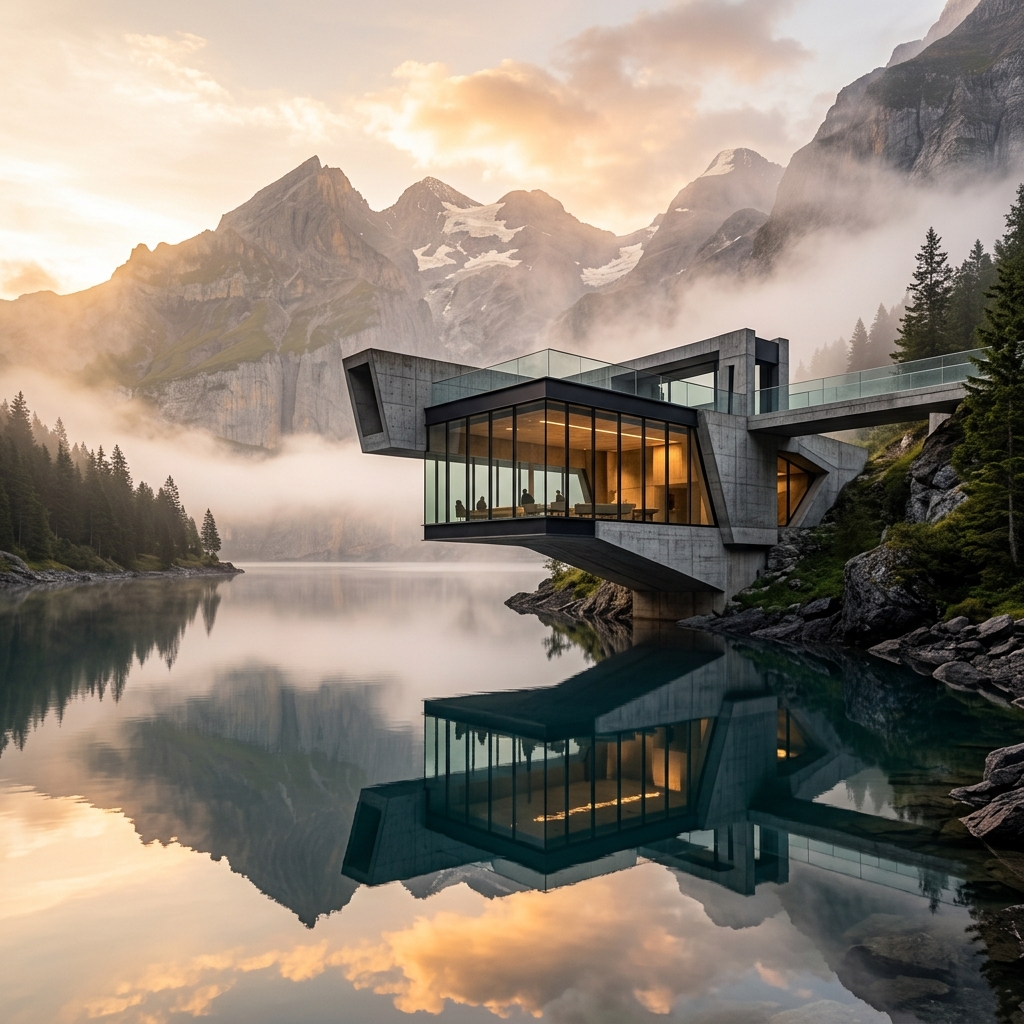 Alpine Brutalist Sanctuary
