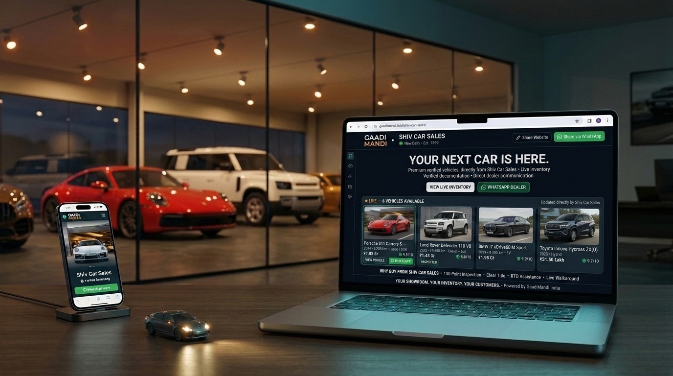 GaadiMandi Personal Dealer Website